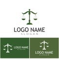 justice law Logo Template vector illsutration design Royalty Free Stock Photo