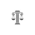 justice law Logo Template Royalty Free Stock Photo