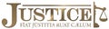 Justice Logo Gold Latin Saying