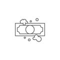 Justice money laundering outline icon. Elements of Law illustration line icon. Signs, symbols and vectors can be used for web,