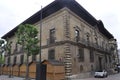 Justice Palace Building from Plaza Porlier Square of Oviedo City, Asturias region in Spain. Royalty Free Stock Photo