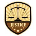 Justice retro label