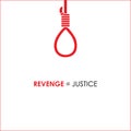 Justice is revenge. concept design. digital illustration Royalty Free Stock Photo