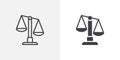 Justice scale icon