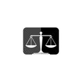 Justice Scale Icon. Law Office Logo isolated on white background Royalty Free Stock Photo