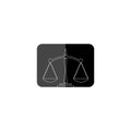 Justice Scale Icon. Law Office Logo isolated on white background Royalty Free Stock Photo
