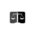 Justice Scale Icon. Law Office Logo isolated on white background Royalty Free Stock Photo