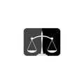 Justice Scale Icon. Law Office Logo isolated on white background Royalty Free Stock Photo