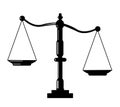 Justice scale icon vector