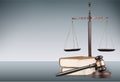 Justice Scales, gavel and books Royalty Free Stock Photo