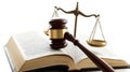 Law and Justice Gavel, Scales, and Legal Code Book Royalty Free Stock Photo