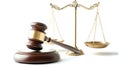 Gavel and Scales of Justice Law and Legal System Concept Royalty Free Stock Photo