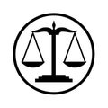 Justice scales symbol icon