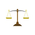 Justice Scales vector illustration. Law Firm, Law Offices, Luxury logo design inspiration. Law balance symbol. Libra in flat Royalty Free Stock Photo