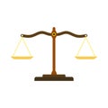 Justice Scales vector illustration. Law Firm, Law Offices, Luxury logo design inspiration. Law balance symbol. Libra in flat Royalty Free Stock Photo