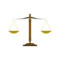 Justice Scales vector illustration. Law Firm, Law Offices, Luxury logo design inspiration. Law balance symbol. Libra in flat Royalty Free Stock Photo