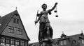 Justice Sculpture in Frankfurt Royalty Free Stock Photo