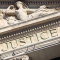 Justice sign Courthouse Building law court square format Royalty Free Stock Photo