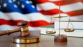 Justice for United States Laws in American Court Royalty Free Stock Photo