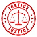 Justice vector stamp