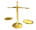 Justice weighing scales 3D rendering