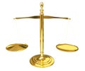 Justice weighing scales 3D rendering