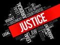 Justice word cloud collage Royalty Free Stock Photo