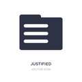 justified icon on white background. Simple element illustration from UI concept