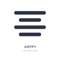 justify icon on white background. Simple element illustration from UI concept