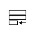 justify text icon. Can be used for web, logo, mobile app, UI, UX