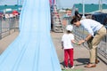 Justin Trudeau and Hadrien on slide