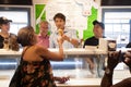 Justin Trudeau serves Cows Ice Cream Royalty Free Stock Photo