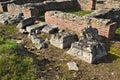 Justiniana Prima, Roman Byzantine city, ornaments on the pillars Royalty Free Stock Photo