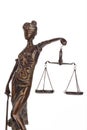 Justitia figure with scales. Law and Justice. Royalty Free Stock Photo