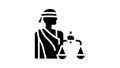 justitia law glyph icon animation