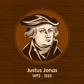 Justus Jonas 1493 - 1555 was a German Lutheran theologian and reformer. He was a Jurist, Professor and Hymn writer