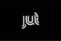 JUT Creative Unique Modern Letter Logo Design. Elegant Monogram Logo Design with Decorative Elements and Typography Royalty Free Stock Photo