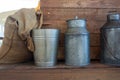 Jute bag and iron bucket