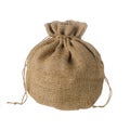 Jute bag on white background