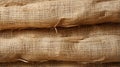 Jute hessian sackcloth canvas woven texture pattern background in light beige cream brown color blank empty. Royalty Free Stock Photo
