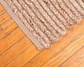 Jute pile hand woven rug Royalty Free Stock Photo