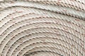 Jute rope gray thick round background texture natural parallel row coil design base marine Royalty Free Stock Photo
