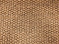 Jute rug close-up. The jute weave is close. Fragment of large weaving, background, texture. Royalty Free Stock Photo