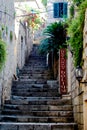 Old Stone Steep Stairwell Side Street