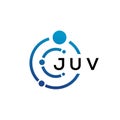 JUV letter technology logo design on white background. JUV creative initials letter IT logo concept. JUV letter design Royalty Free Stock Photo