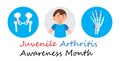 Juvenile arthritis awareness month concept vector. Rheumatoid arthritis of hip