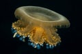 juvenile cassiopea andromeda upside-down jellyfish Royalty Free Stock Photo