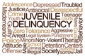 Juvenile Delinquency Word Cloud Royalty Free Stock Photo