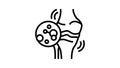 juvenile idiopathic arthritis line icon animation
