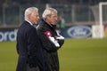 Juventus president Umberto Agnelli and the coach Marcello Lippi before the match